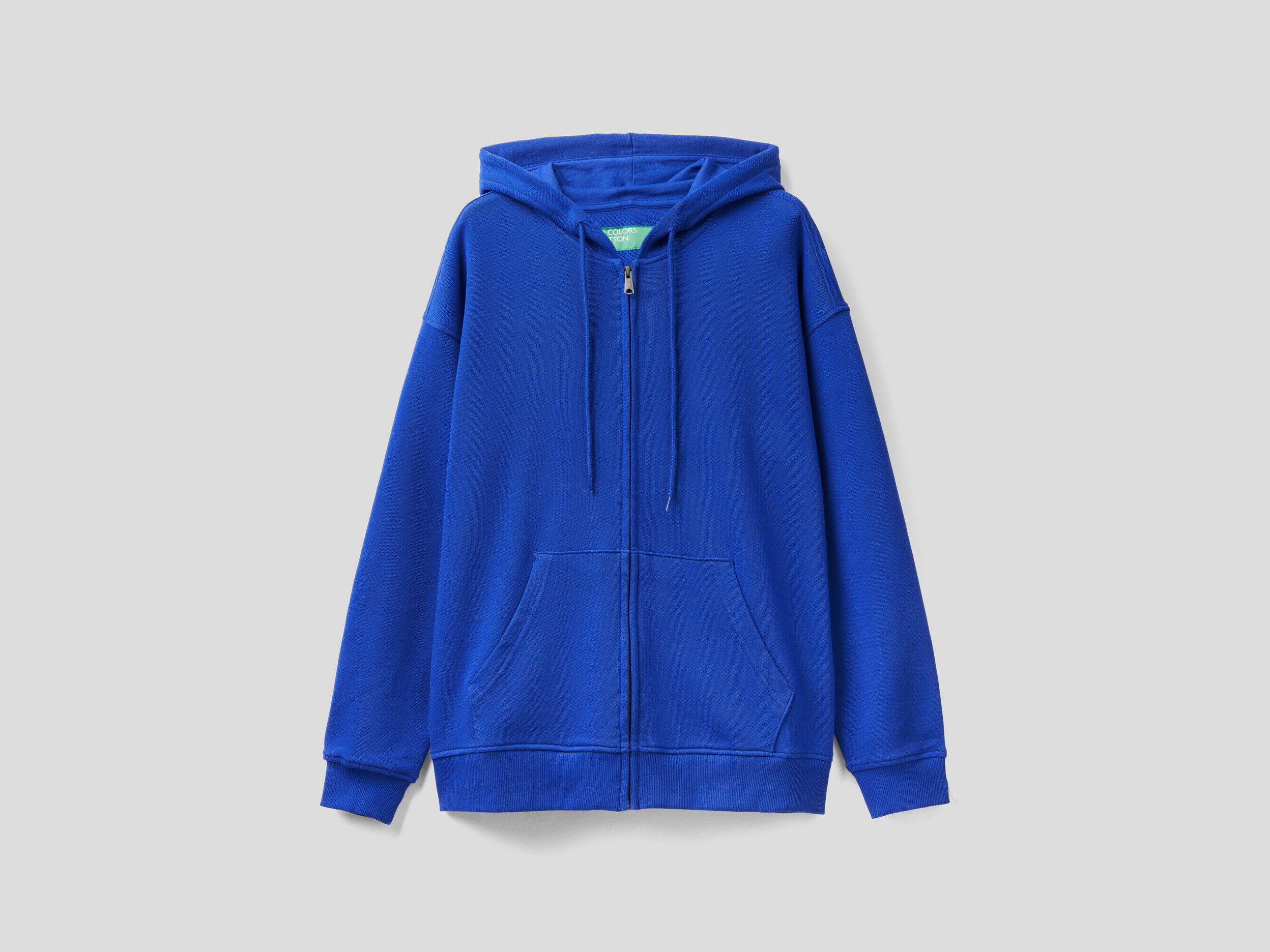 Bright blue zip new arrivals up hoodie