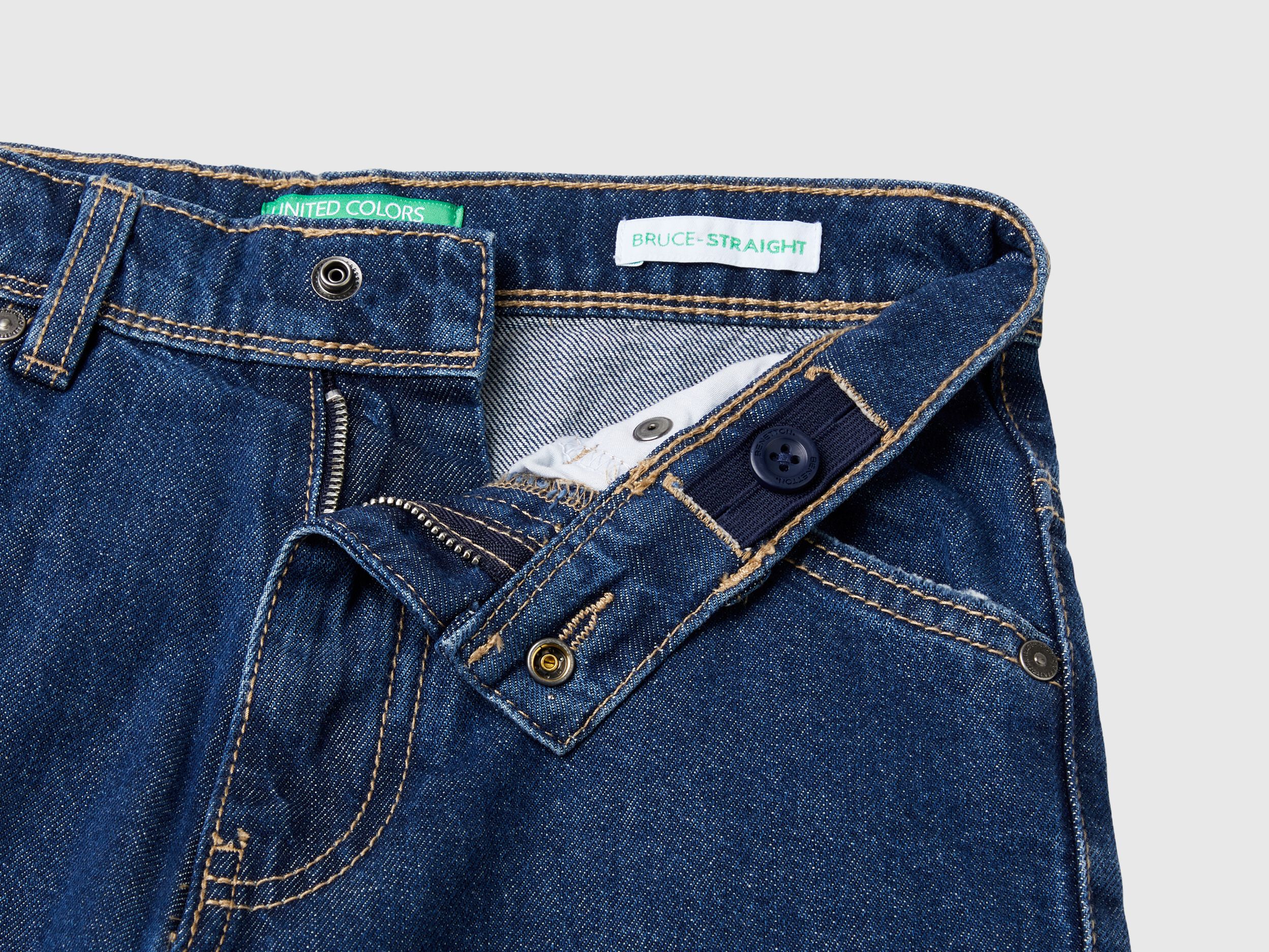 Low rise blue jeans with red belt | Marni