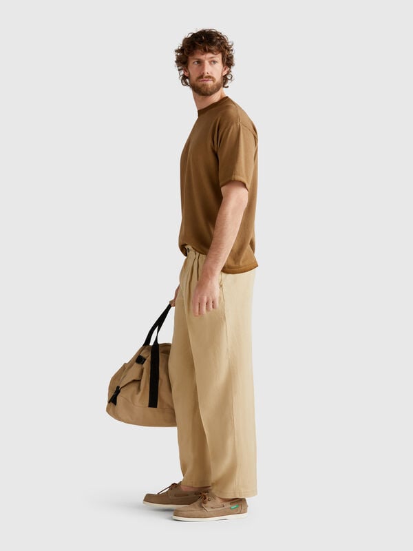 Chinos holgados de puro lino Hombre