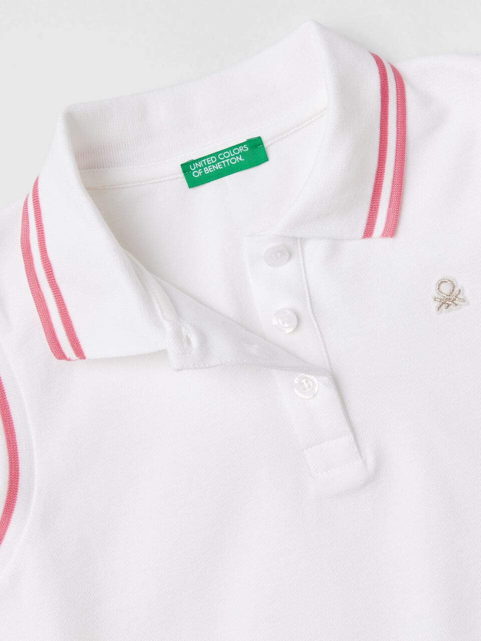 Polo-style dress - White | Benetton