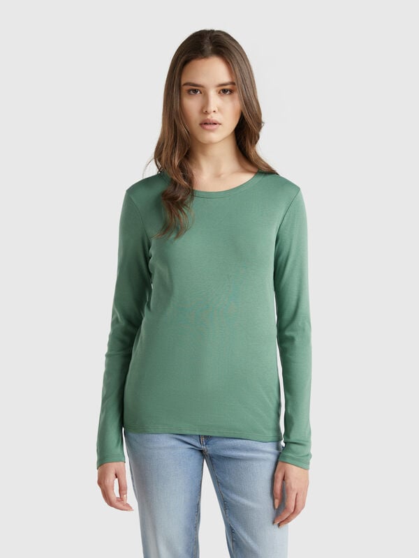 Long sleeve pure cotton t-shirt Women