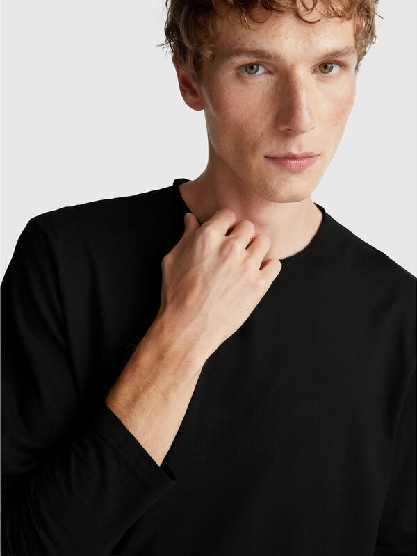 Camiseta de manga larga 100% algodón Hombre