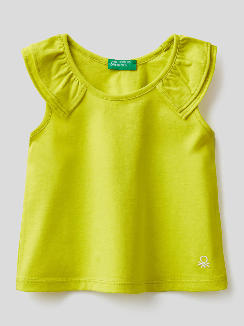 Top in organic cotton with rouches image number null