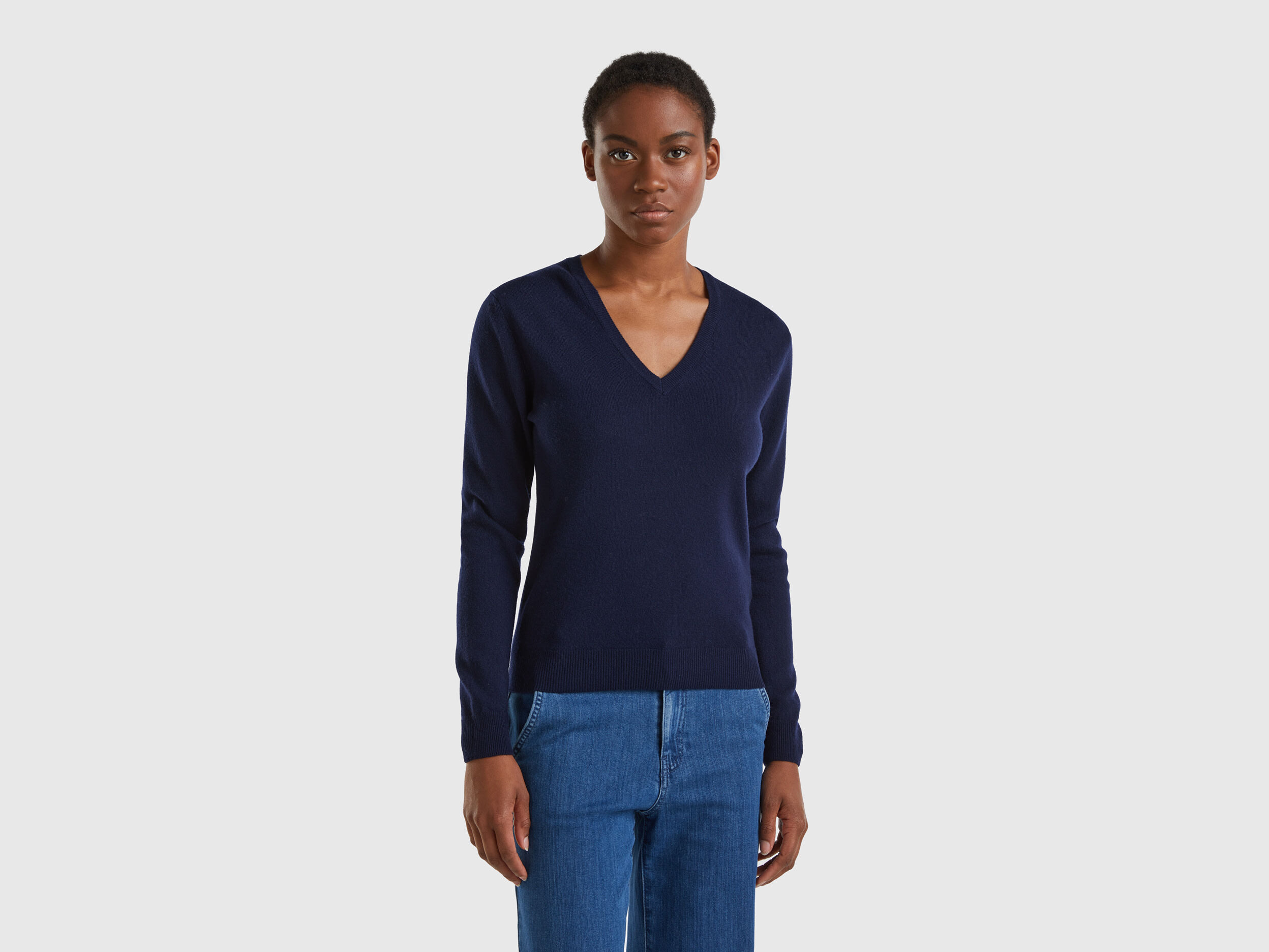 Navy blue sweater women outlet