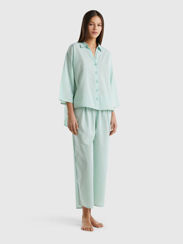 Pijama de algodón de lunares Mujer