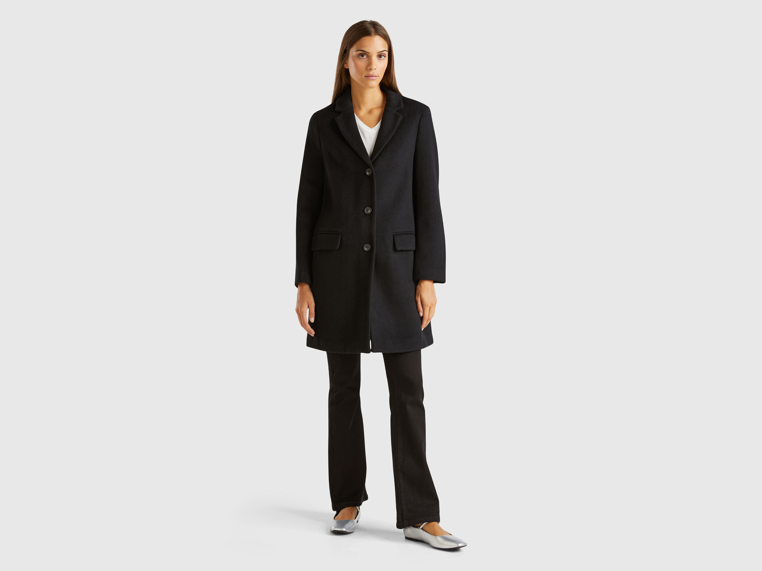 Benetton overcoat cheap
