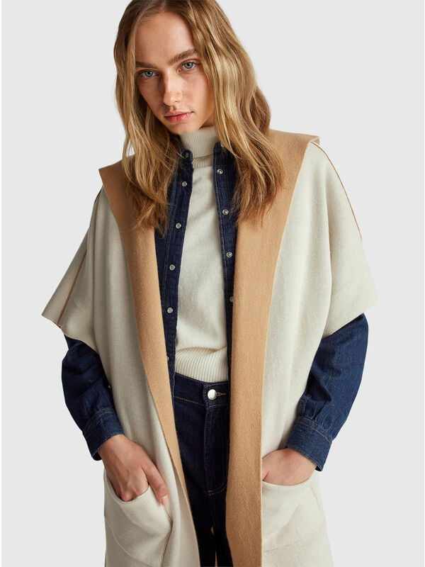 Abrigo abierto reversible Mujer