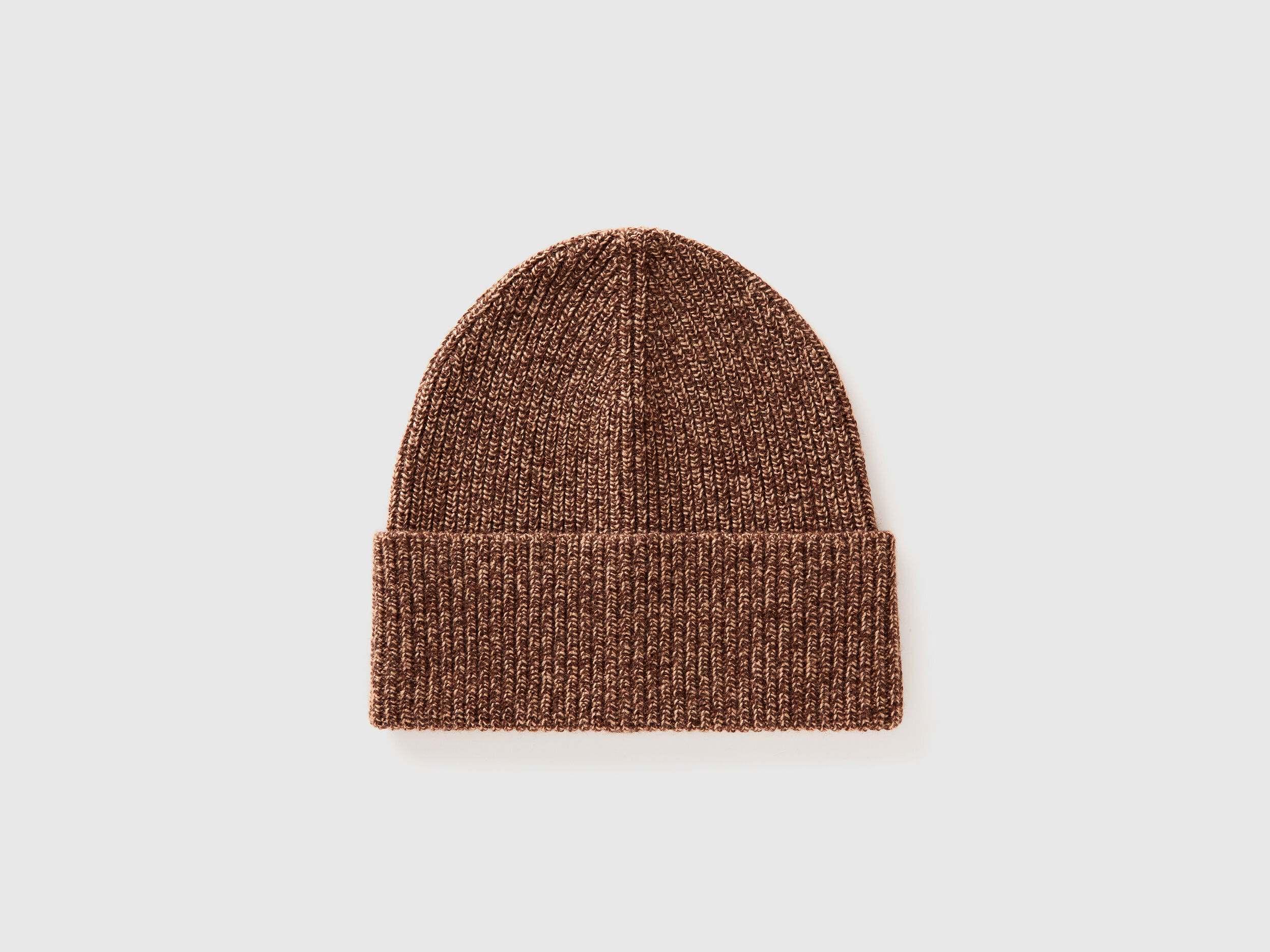 Hat in cashmere and wool blend - Brown | Benetton