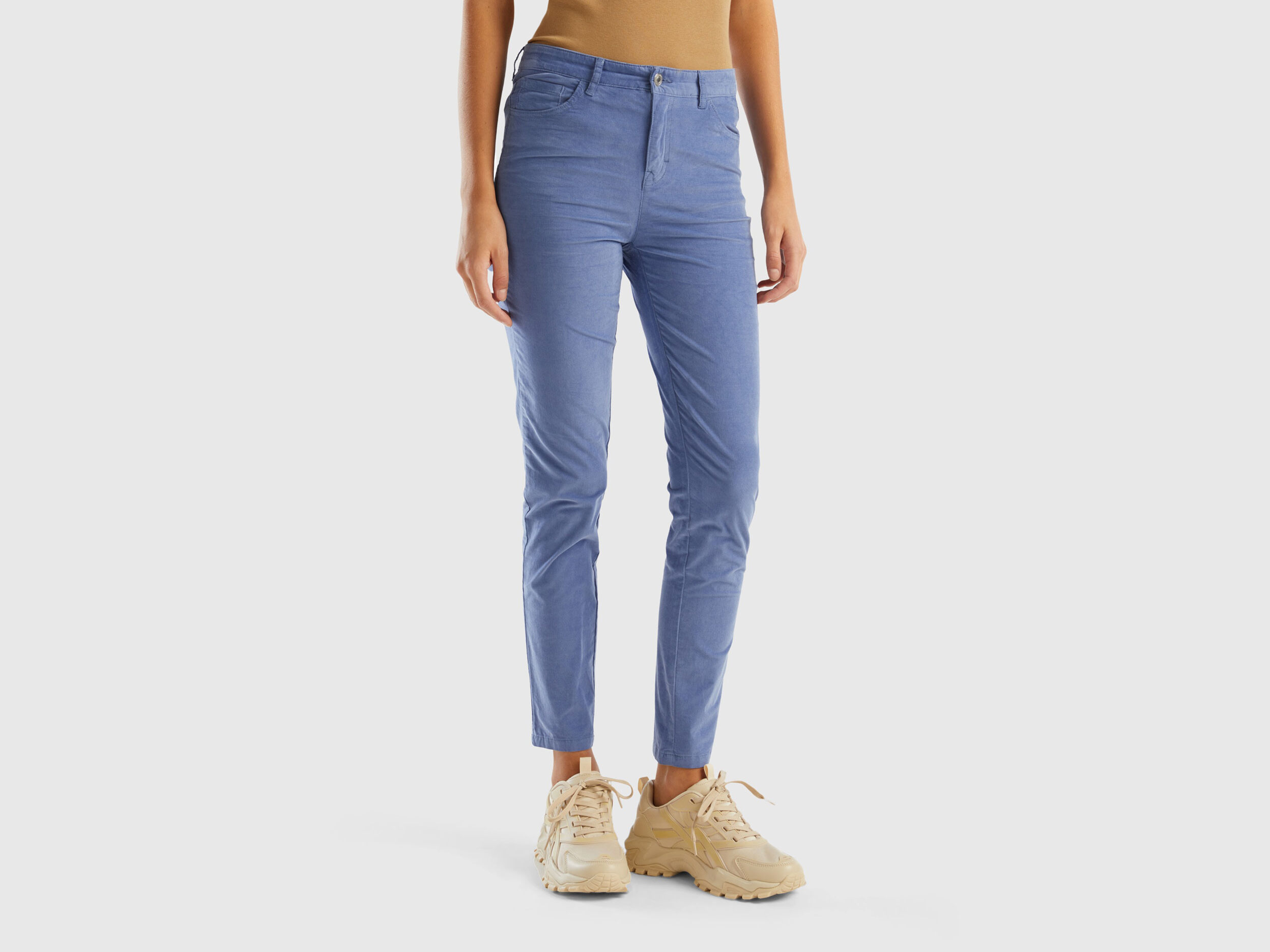 Pantaloni blu deals benetton