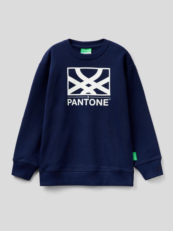 BenettonxPantone™ dark blue pullover sweatshirt Junior Boy