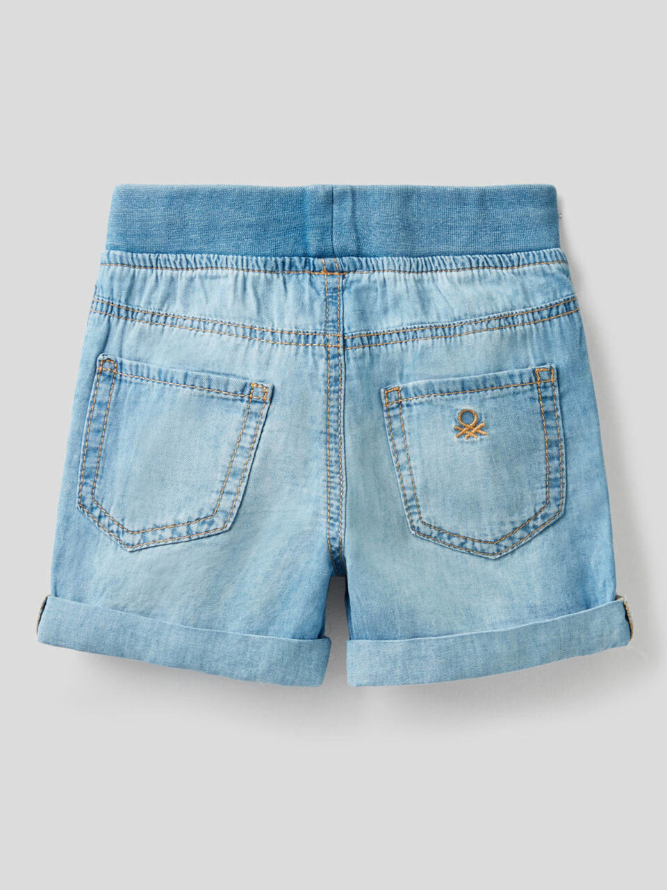 Bermudas con efecto vaquero y cintura elástica image number 2