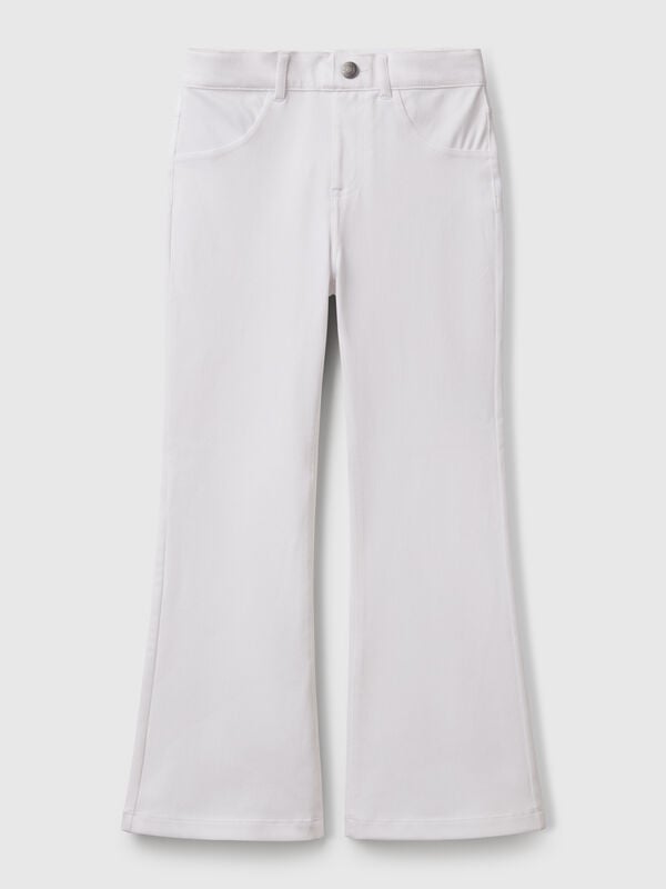 Pantalón acampanado de algodón elástico Niña