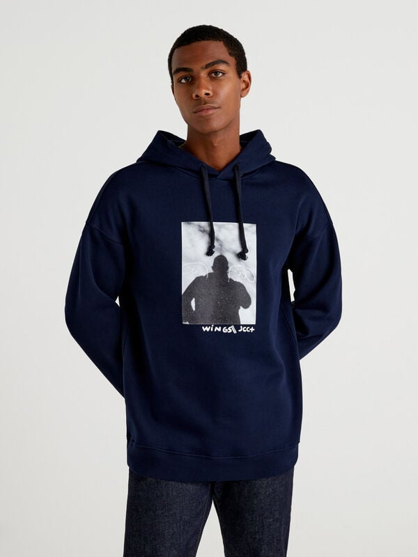 JCCxUCB warm hoodie with photo print Men