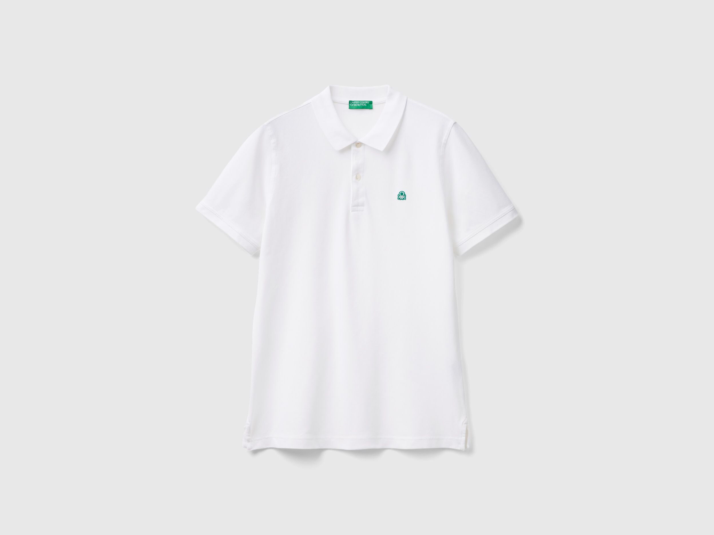 Polo blanco slim fit Blanco Benetton