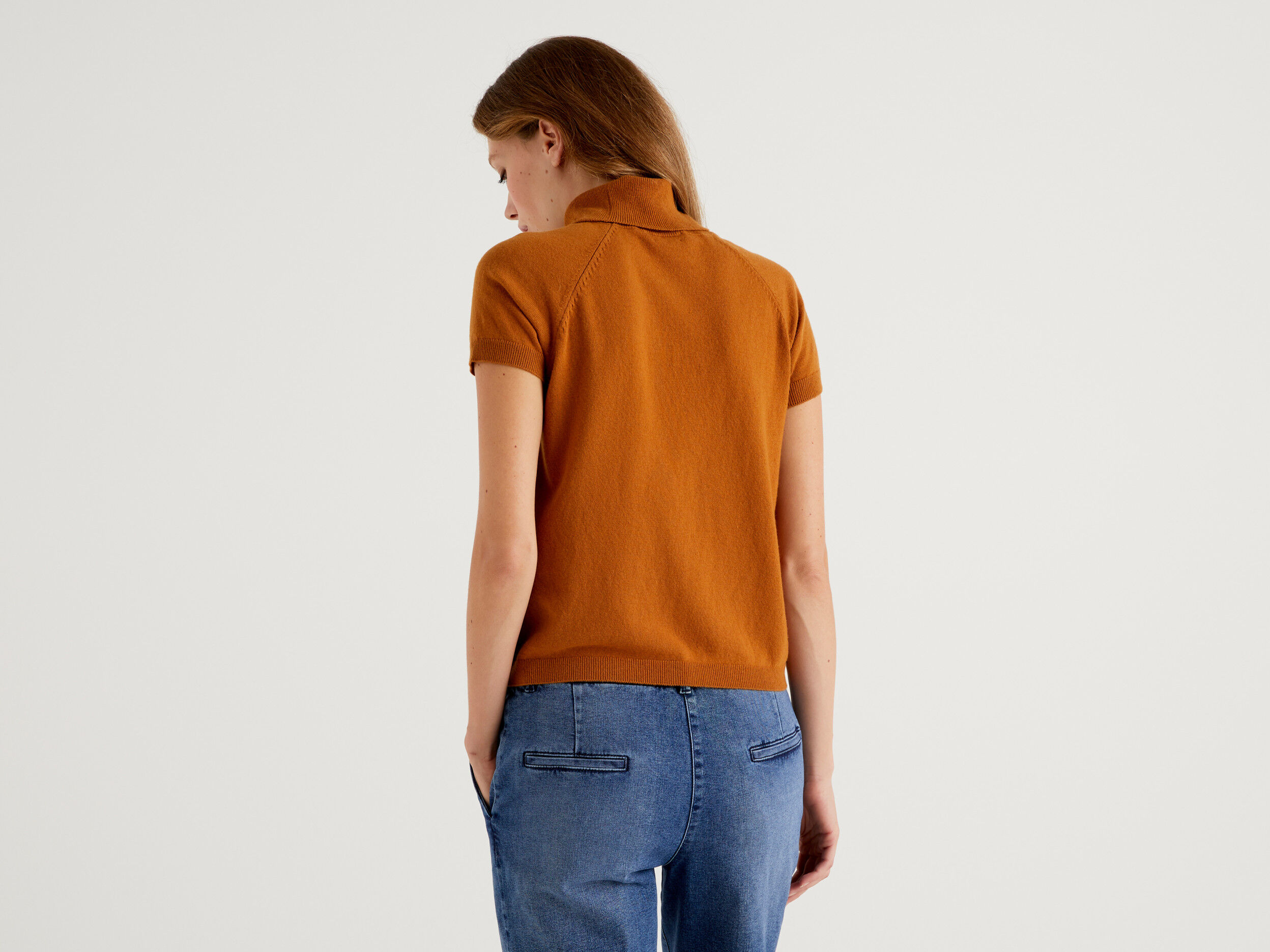 Orange short sleeve turtleneck Orange Benetton