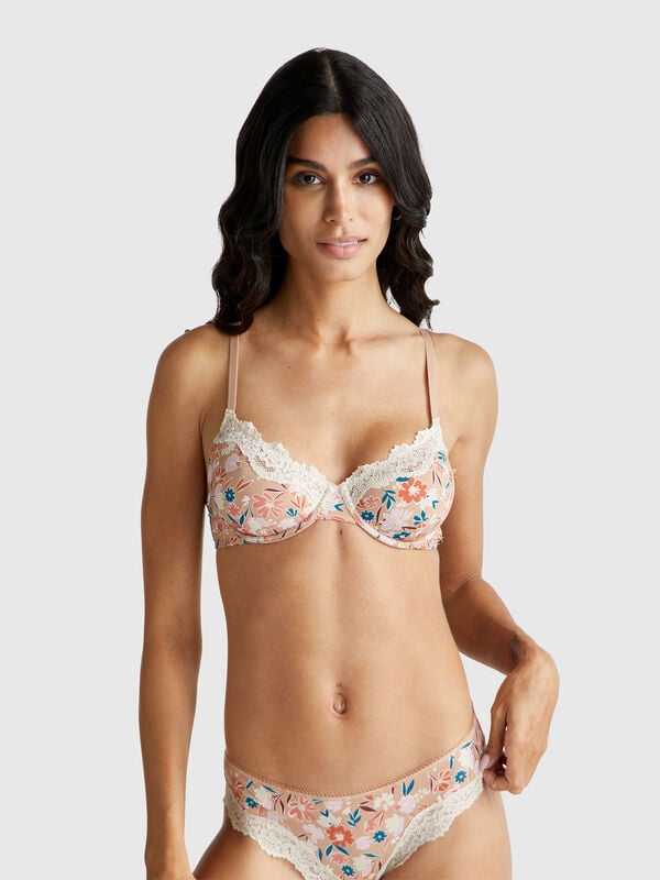 Bra with floral print Women