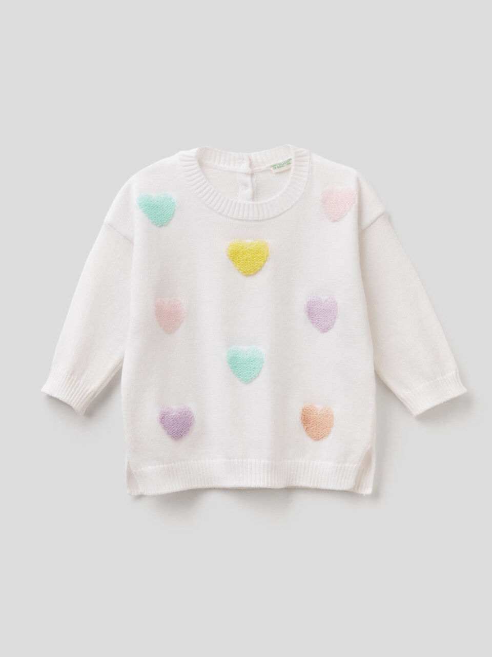 Sweater with knit inlay image number null