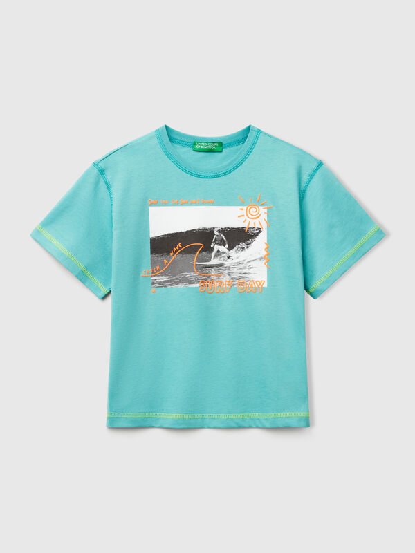 Camiseta con detalles flúor Niño