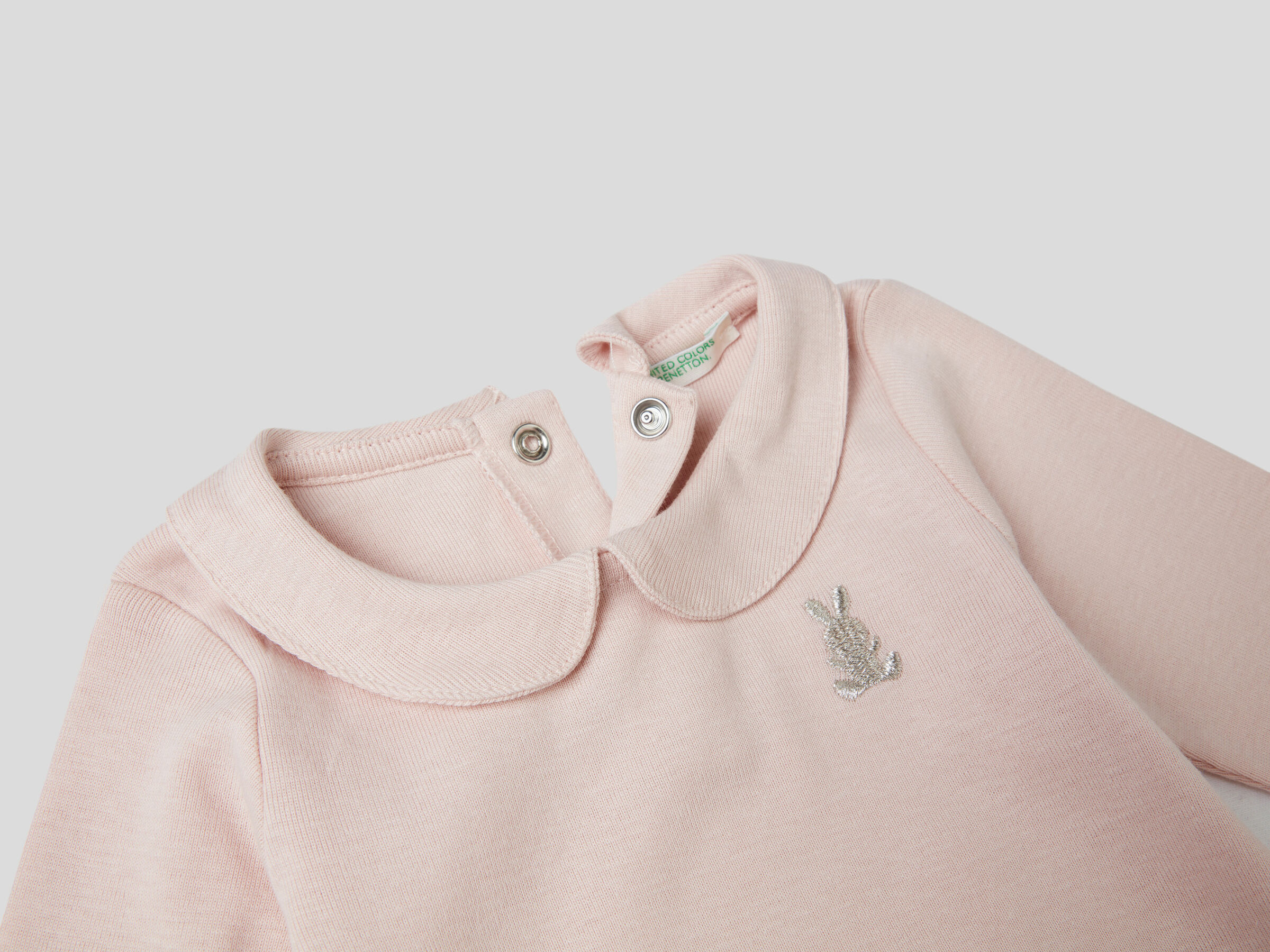 Bodysuit with collar in organic cotton image number 4