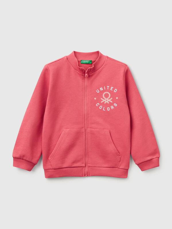 Sudadera con cremallera de algodón  Niña