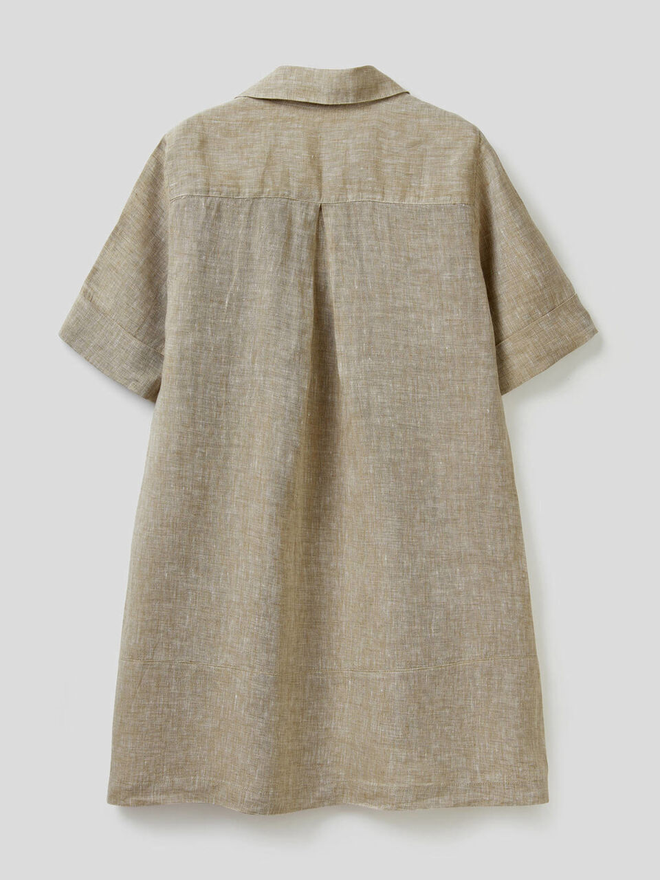 Short dress in 100% linen image number null