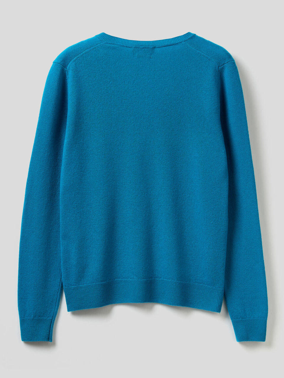 V-neck sweater in pure virgin wool image number null