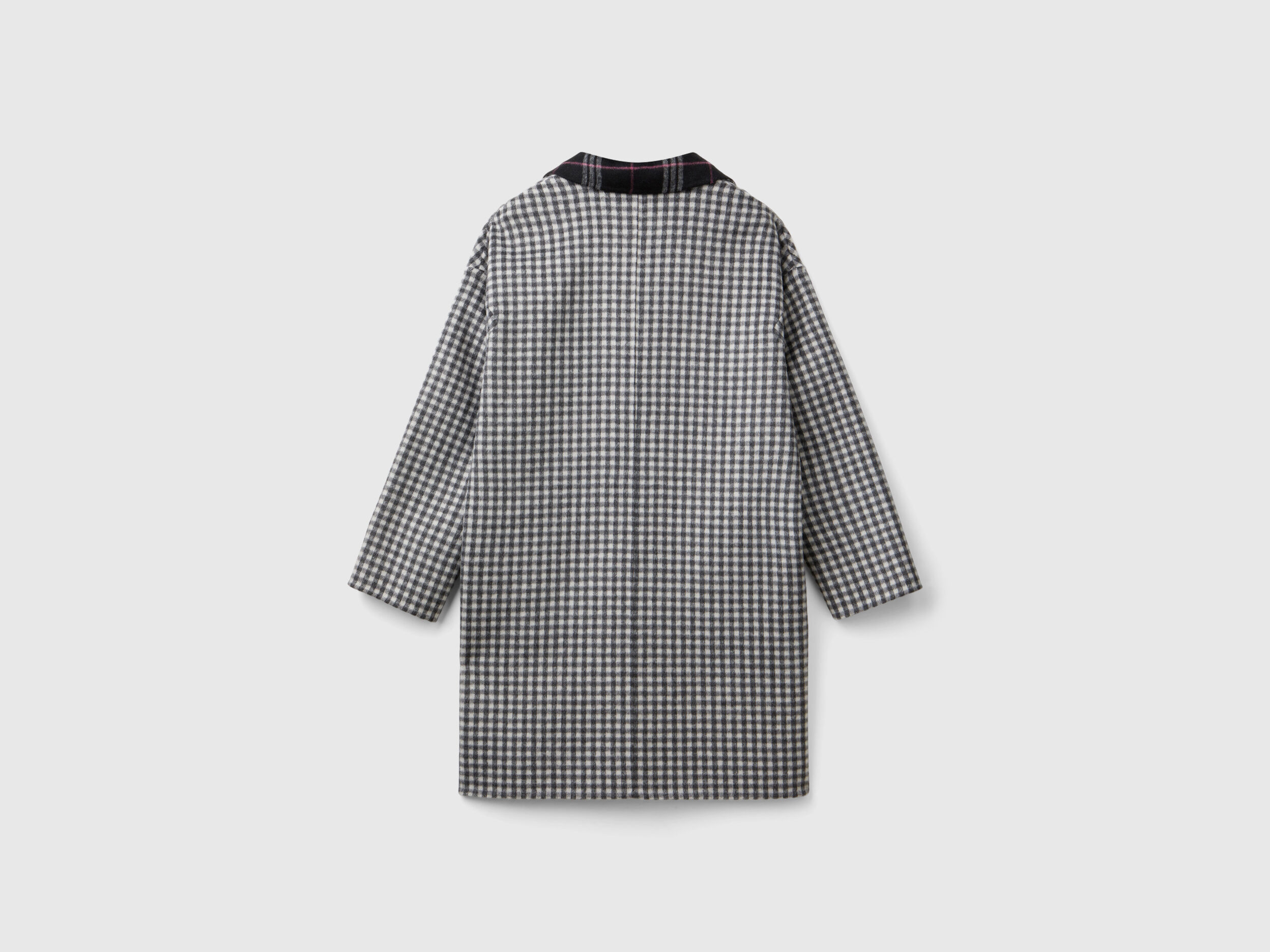 Reversible checked coat - Multi-color | Benetton