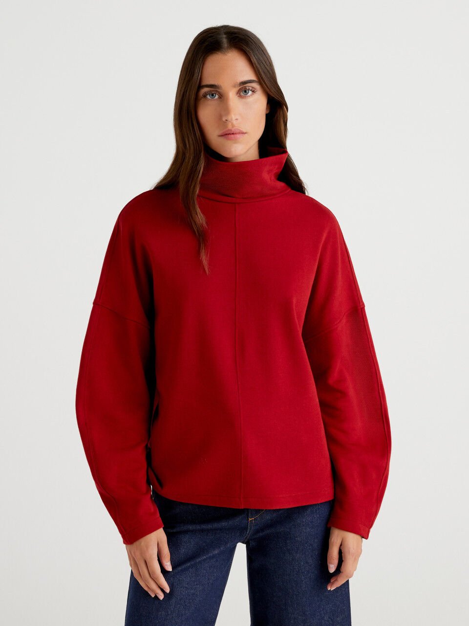 Women's zipper top sweatshirt no hood