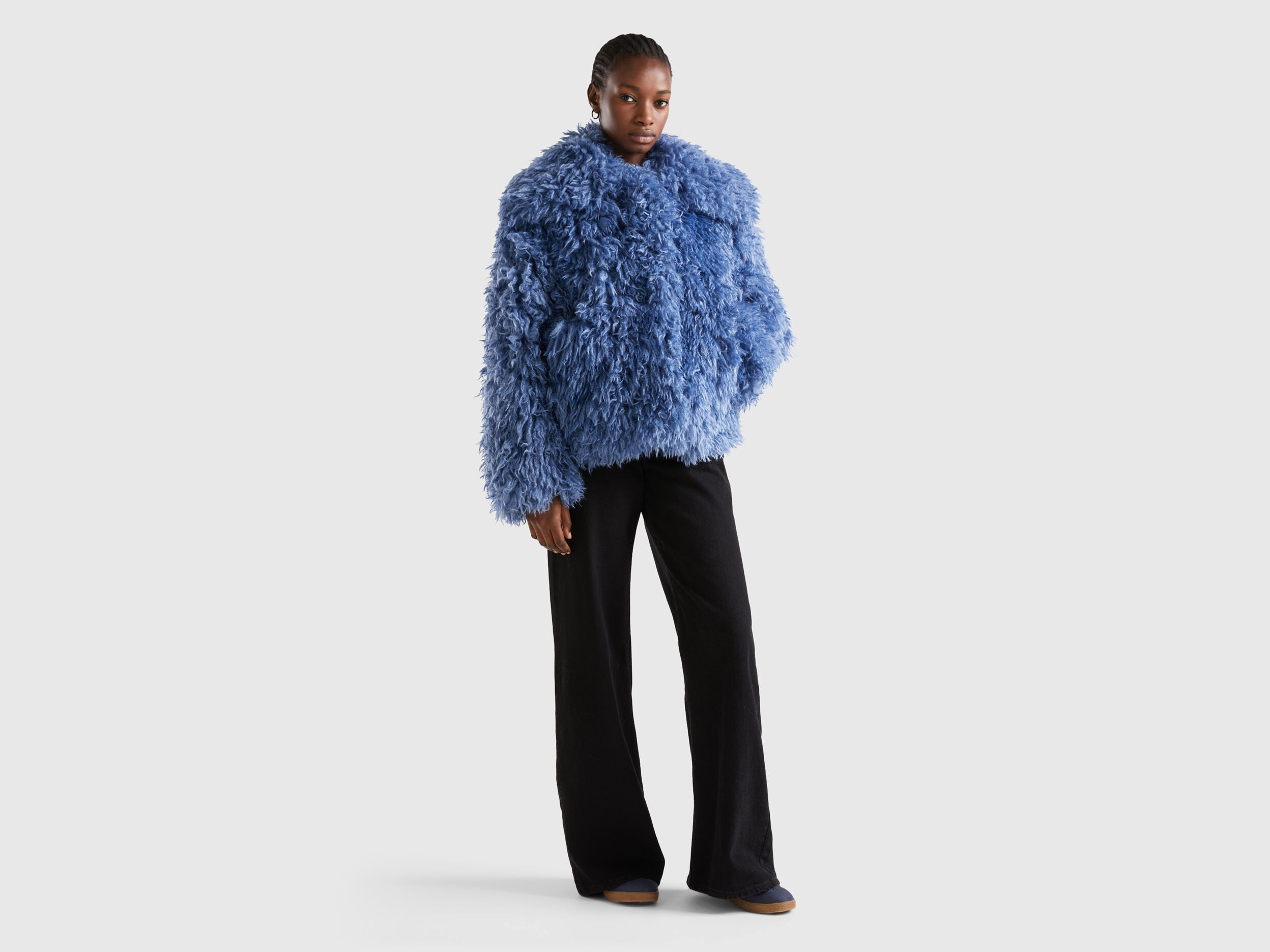 Benetton faux sale fur coat