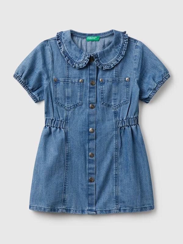Vestido con cuello cambray Niña