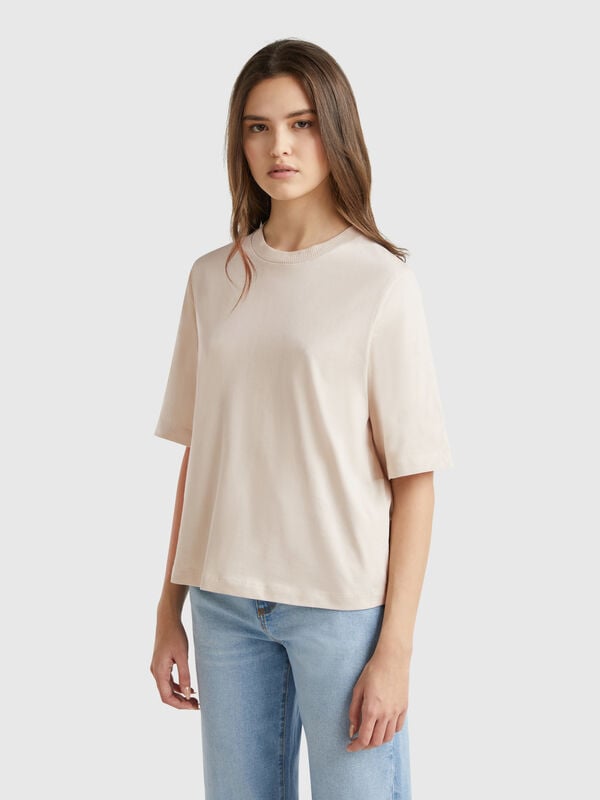 Camiseta boxy fit de 100 % algodón Mujer