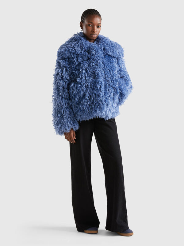 Short coat in faux fur Women
