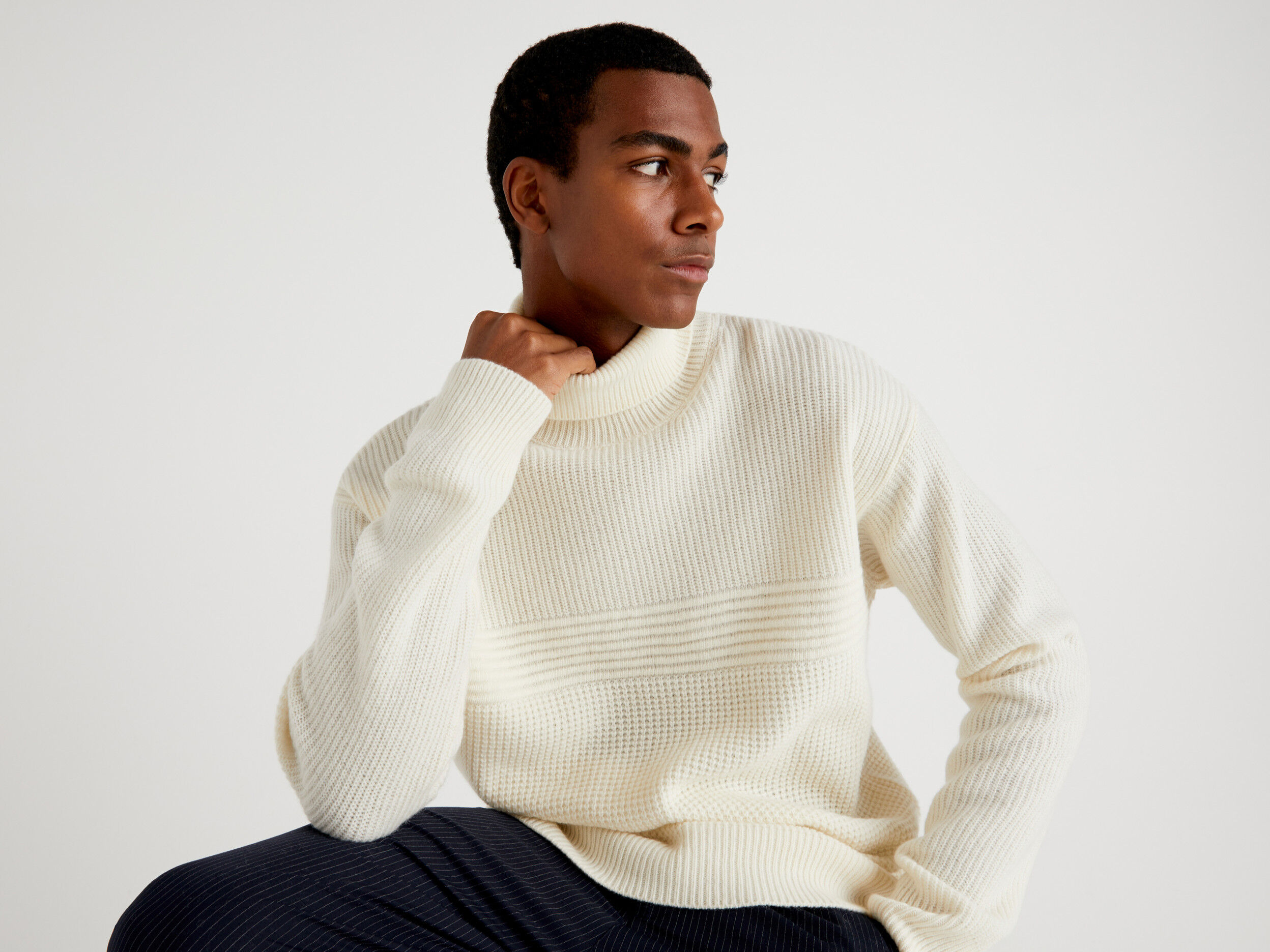 Cream turtleneck deals mens