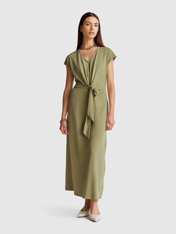 Dress in stretch cotton Women