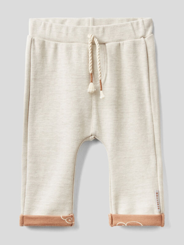 Trousers in organic stretch cotton New Born (0-18 months)