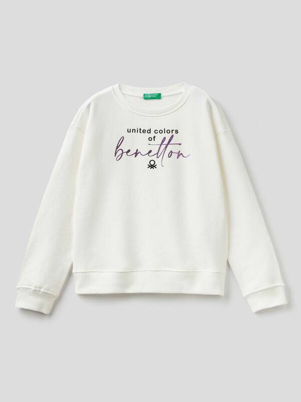 100% cotton sweatshirt with logo Junior Girl