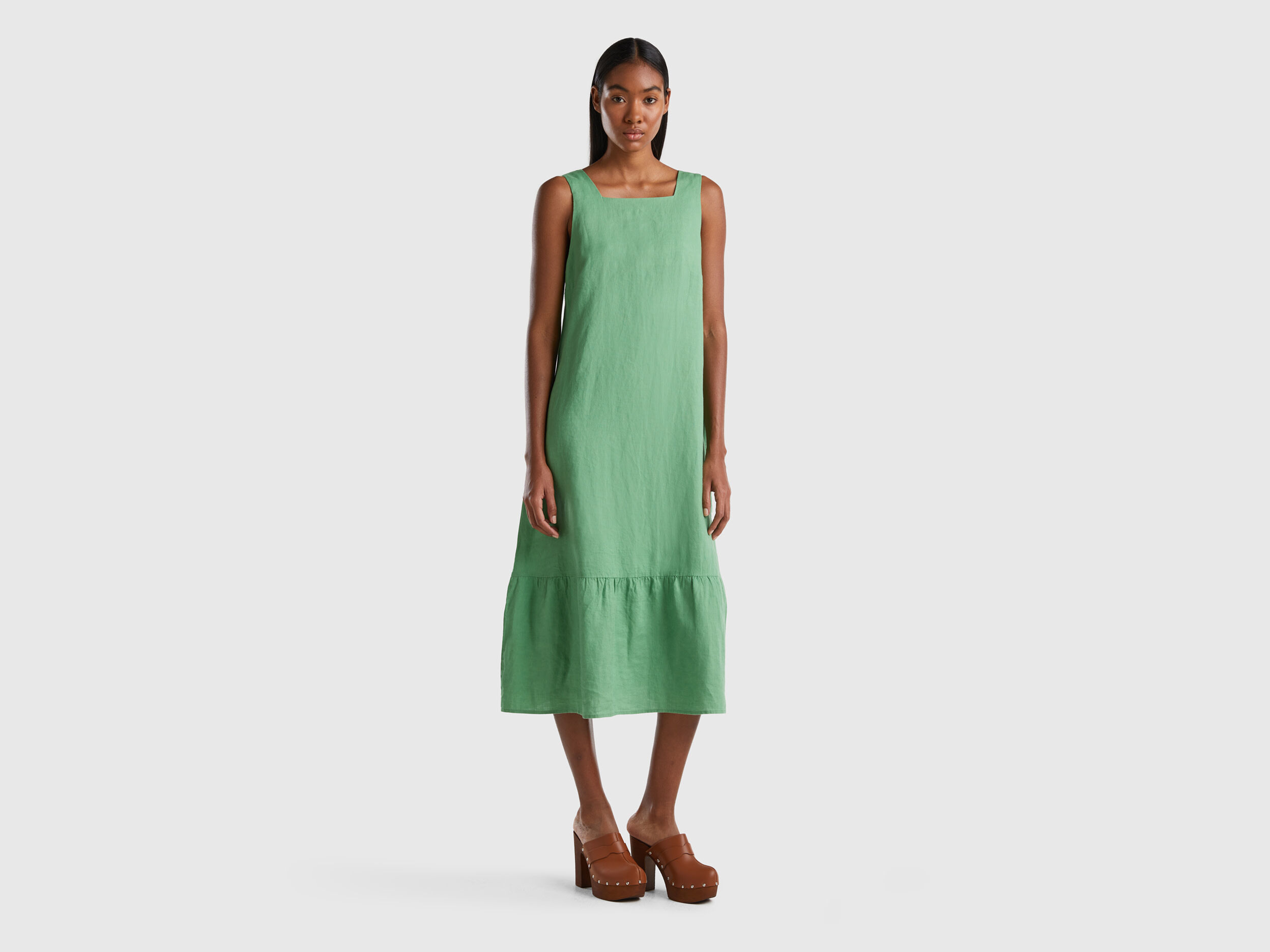 Benetton linen dress new arrivals