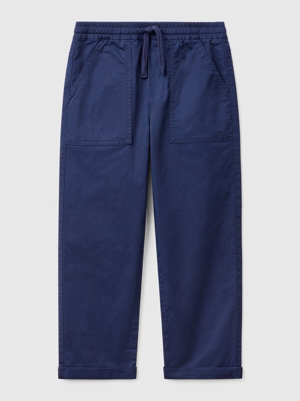 Stretch cotton joggers with drawstring Junior Boy