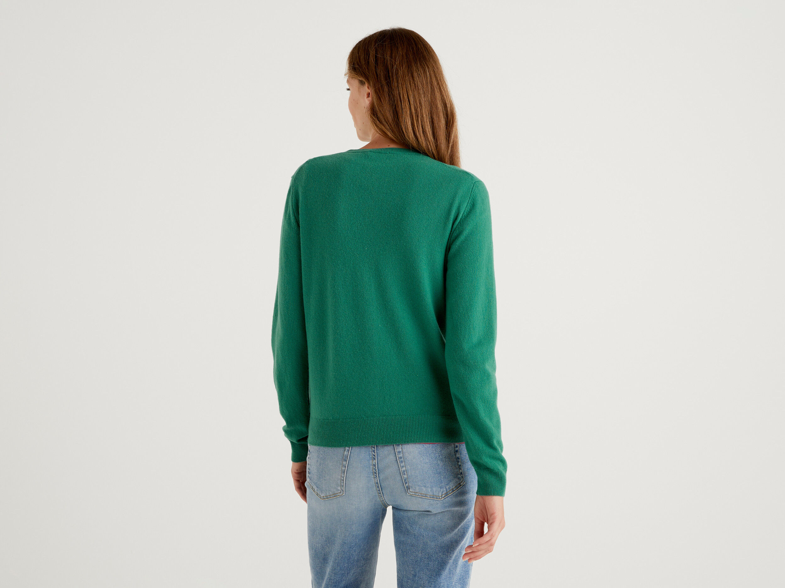 Green crew hotsell neck cardigan