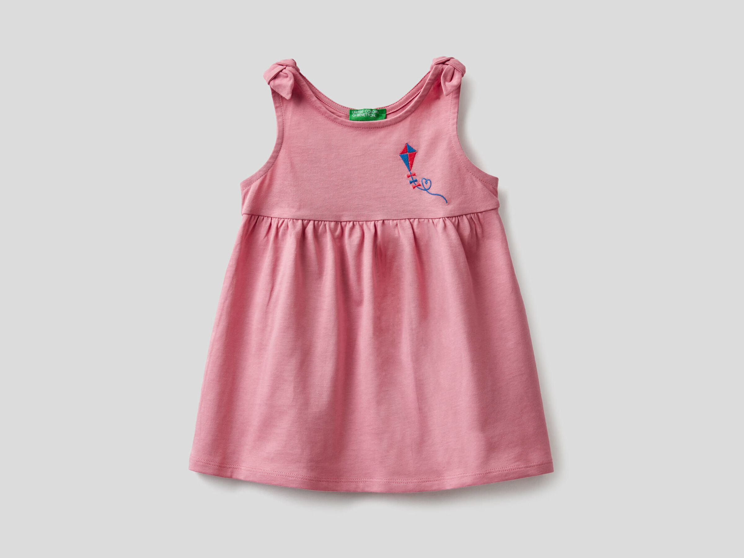 Flared dress with embroidery image number null