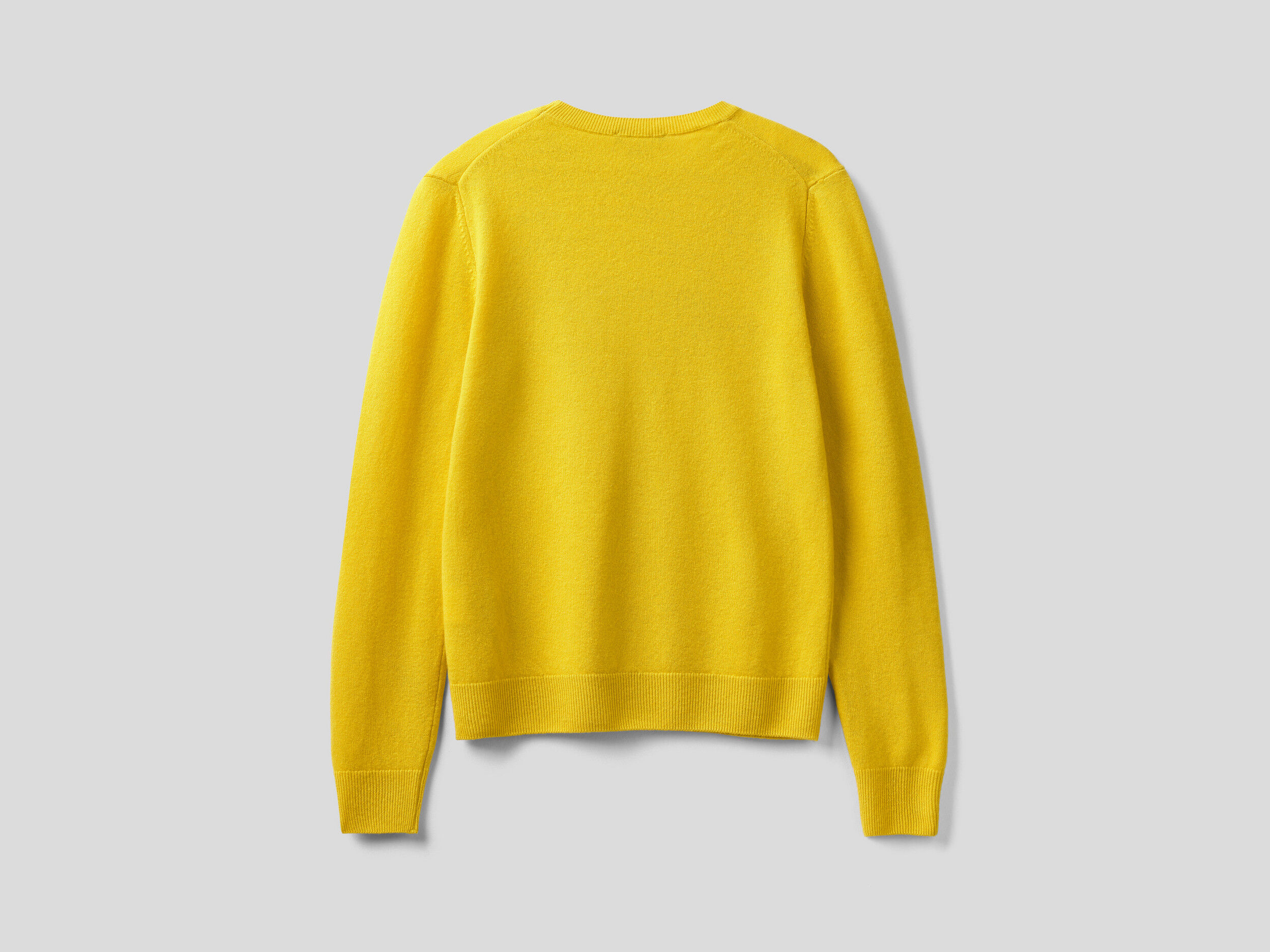 Yellow merino wool top sweater
