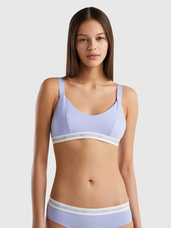 Semi-padded bra in organic cotton Women