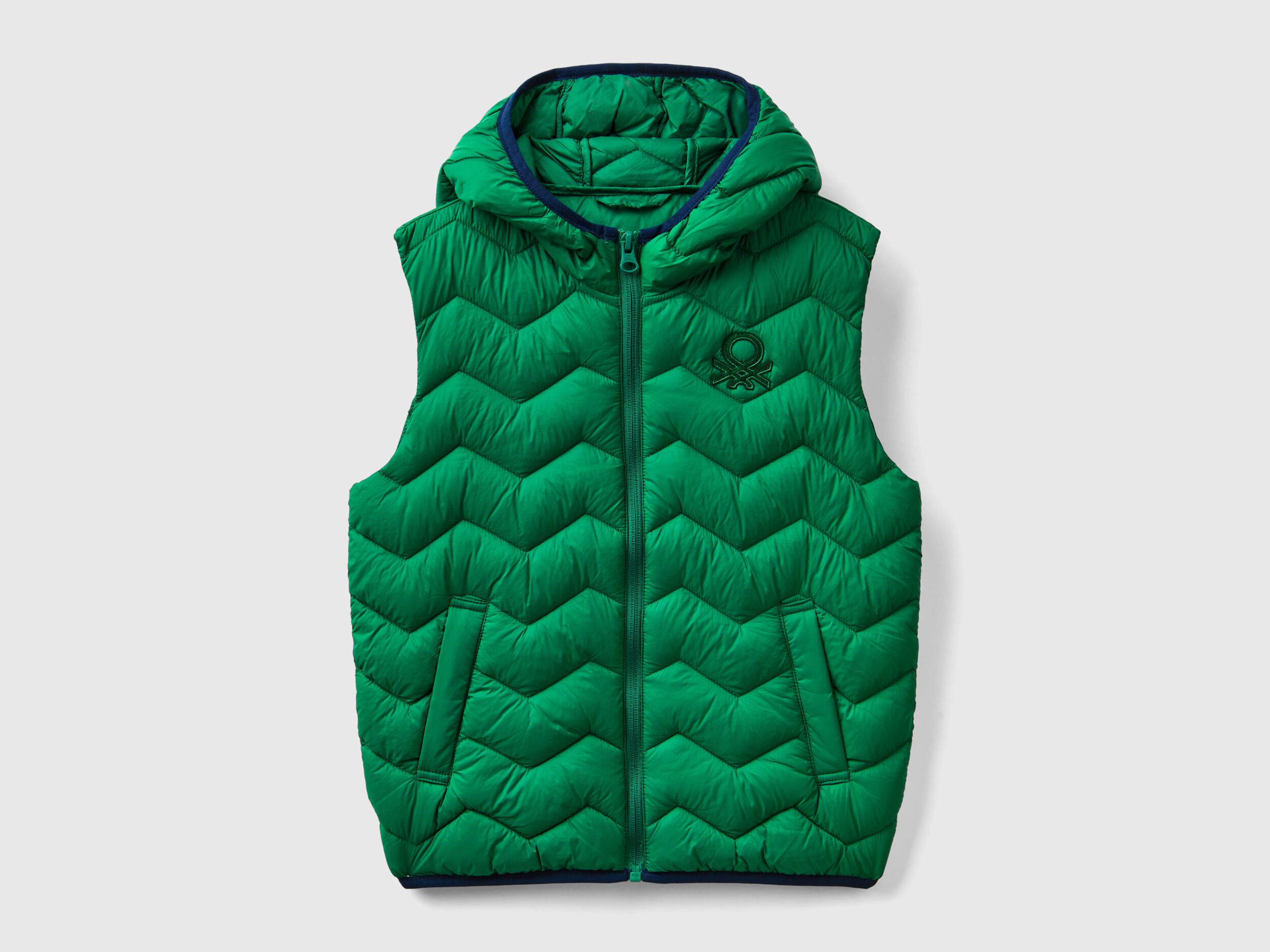 Junior Boys Sleeveless Puffer Jackets Collection 2024 Benetton