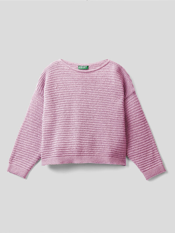 Mesh sweater with lurex thread Junior Girl
