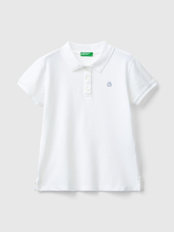 Short sleeve polo in cotton Junior Girl