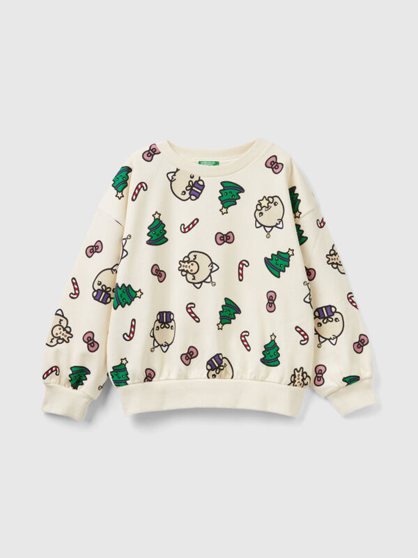 Sudadera cálida navideña oversize