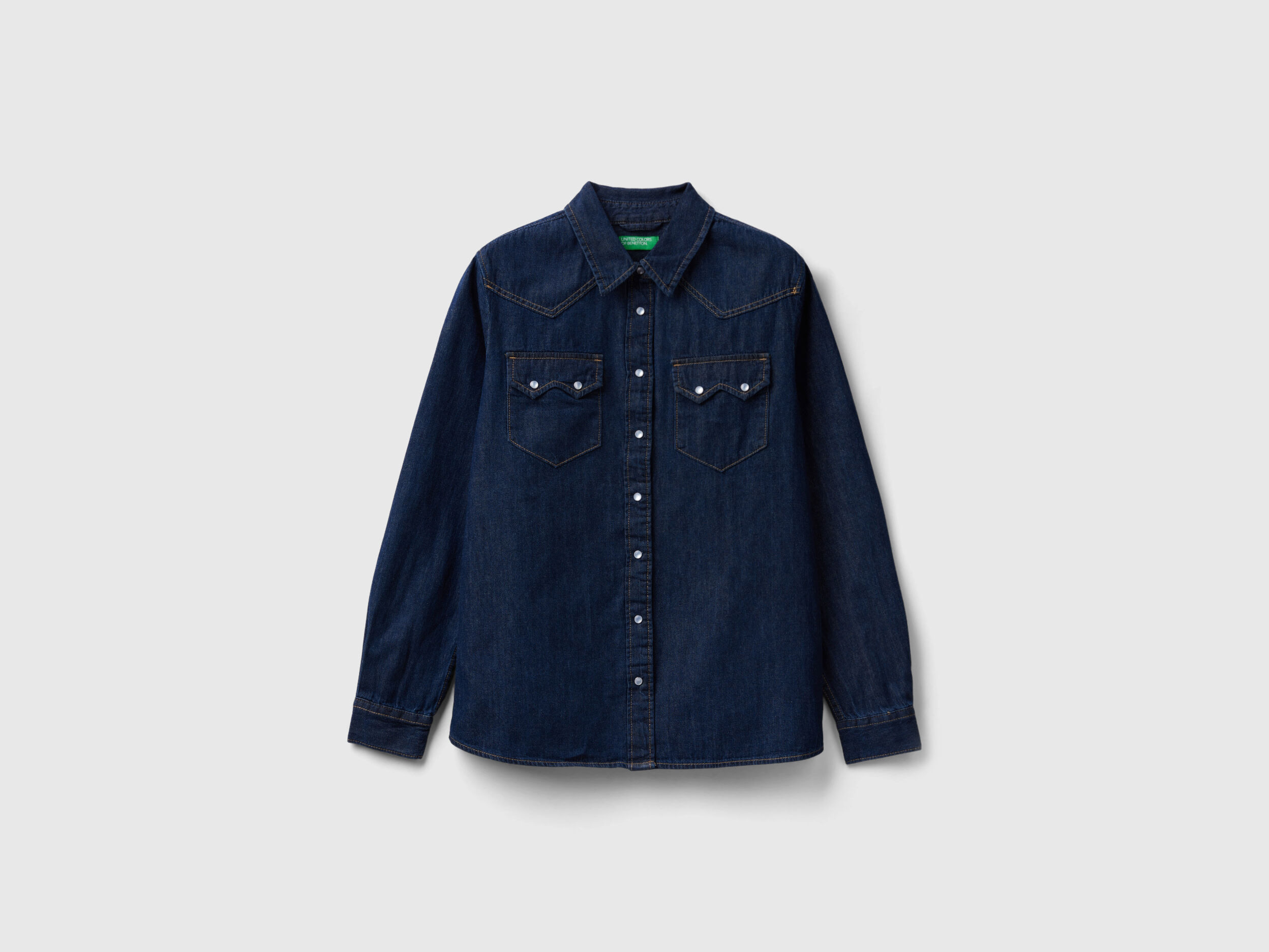 Western denim shirt - Blue | Benetton Western denim shirt - Blue | Benetton
