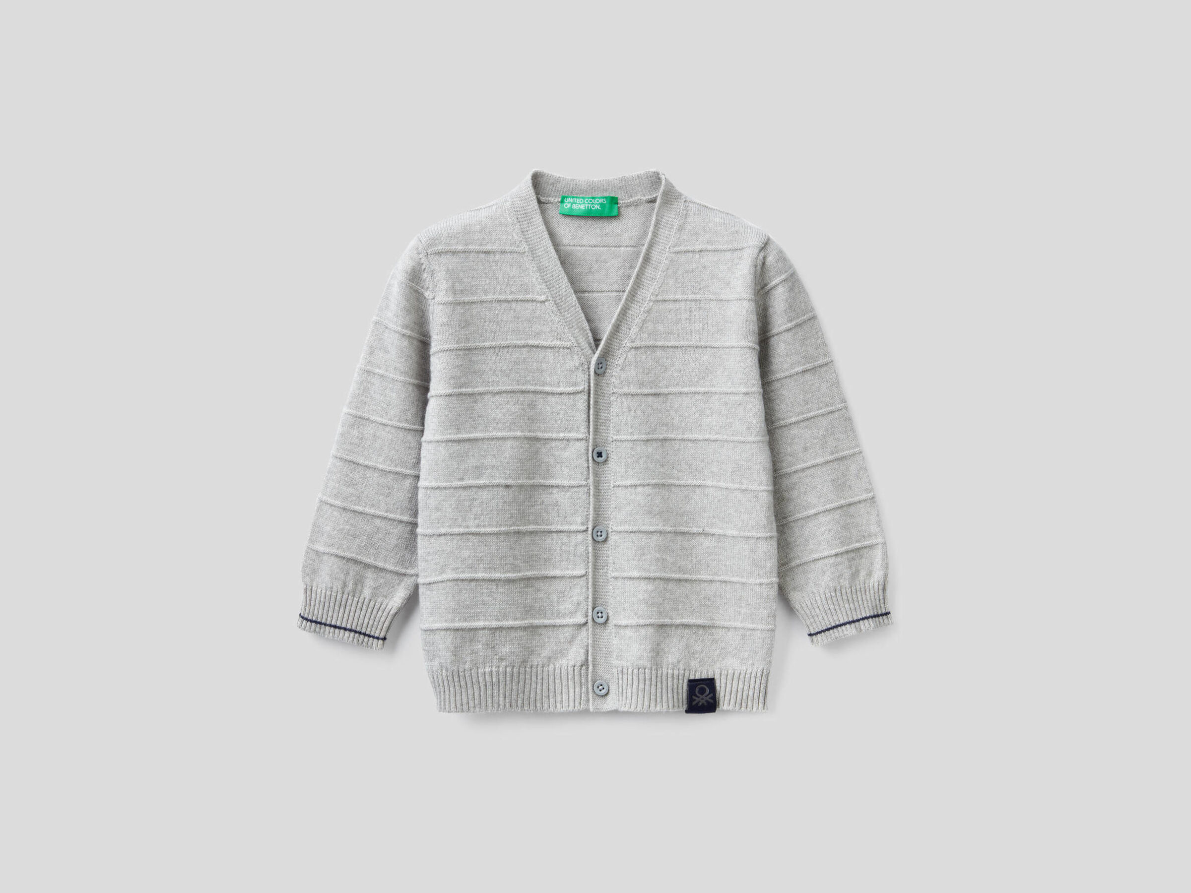 V-neck knit cardigan image number null