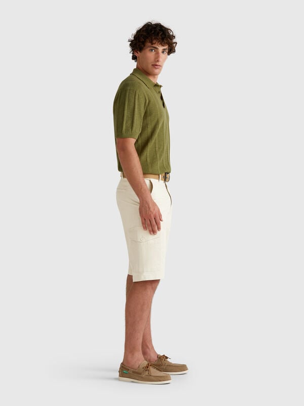 Cargo bermudas in pure cotton Men
