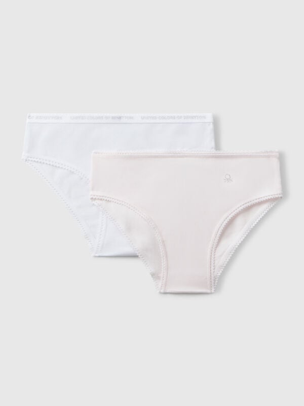 Dos calzoncillos de algodón elástico Niña